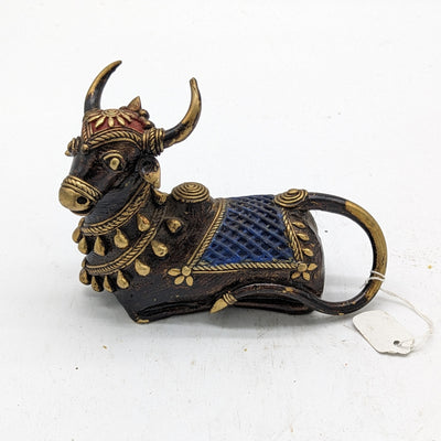 6.5"L Tribal brass Bull or Nandi Sitting