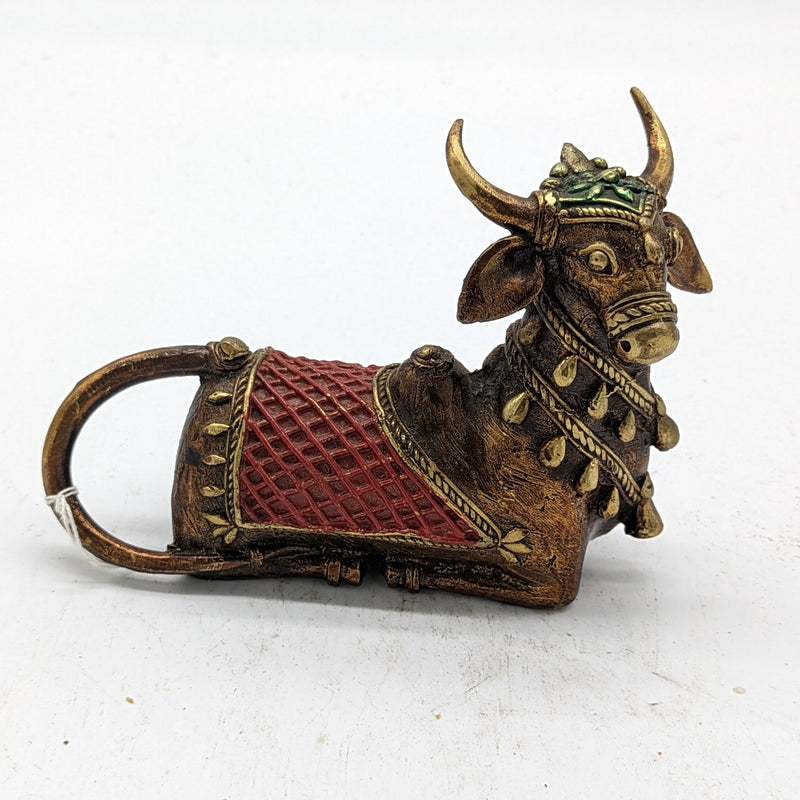 6.5"L Tribal brass Bull or Nandi Sitting