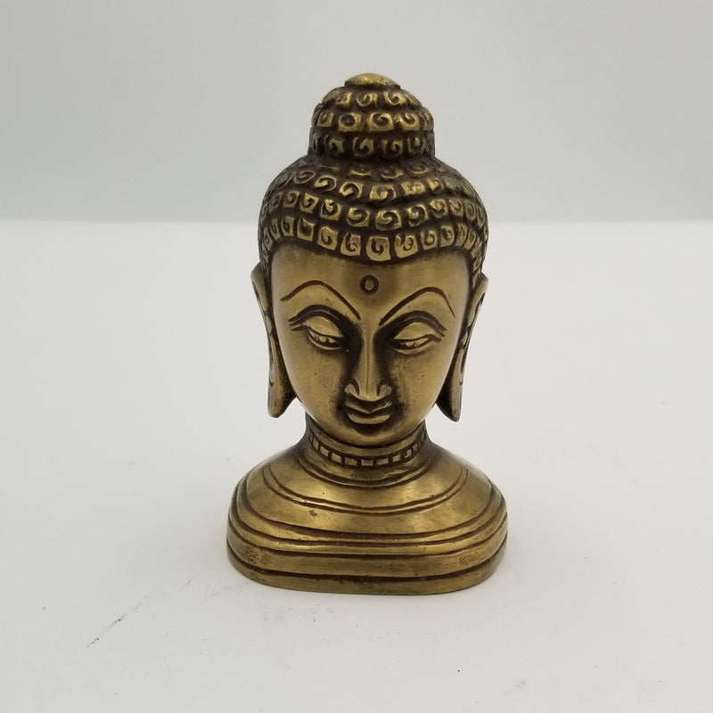 4.5" x 2.5 Brass Buddha Head