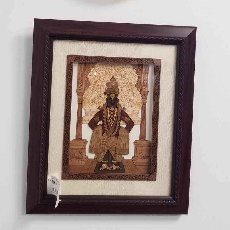 Wooden Marquetry - 11" x 13" - Vitthal